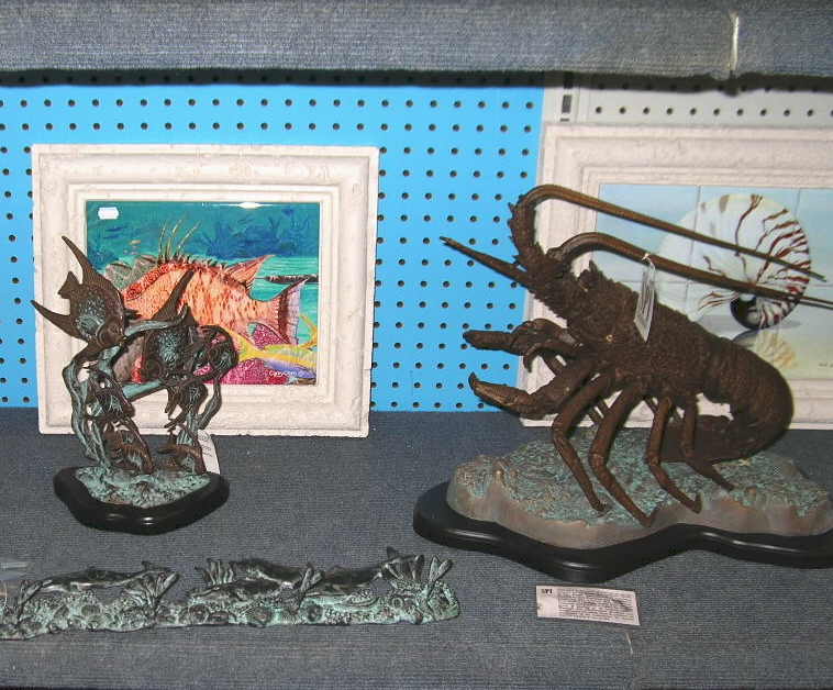 Sculpture by SPI and nautical framed art